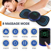 4PCS LCD Display EMS Electric Massager Relief Pain