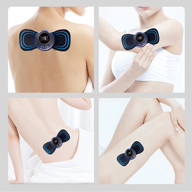 4PCS LCD Display EMS Electric Massager Relief Pain