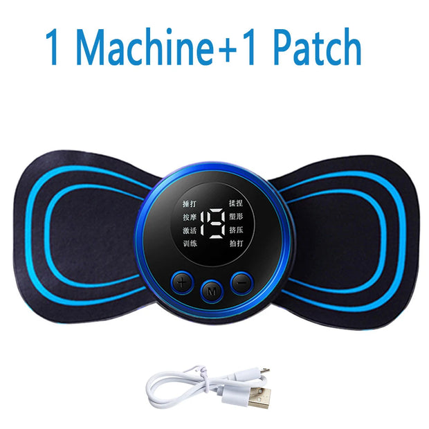 4PCS LCD Display EMS Electric Massager Relief Pain