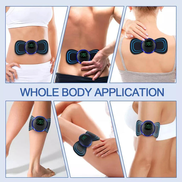 4PCS LCD Display EMS Electric Massager Relief Pain